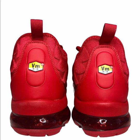 Nike Mens Vapormax Plus Triple Red Size 14 - Picture 5 of 9